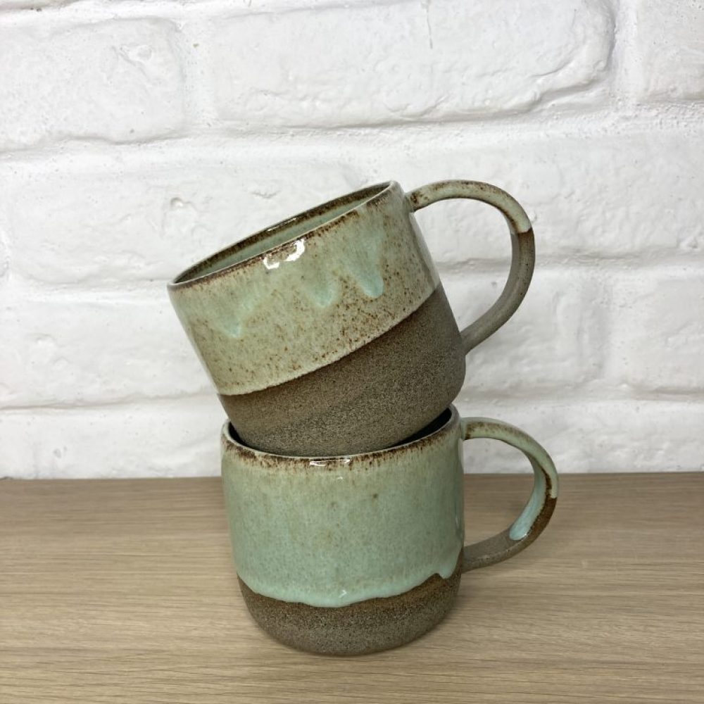 Kubki ceramiczne turkus 2 szt.