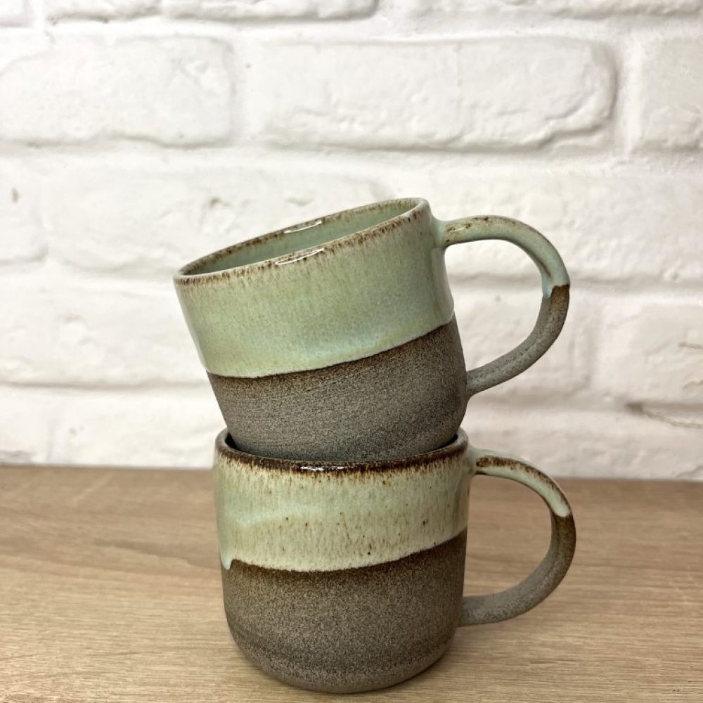 Kubki ceramiczne turkus 2 szt.